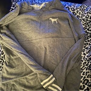 PINK hooded long sleeve shirt